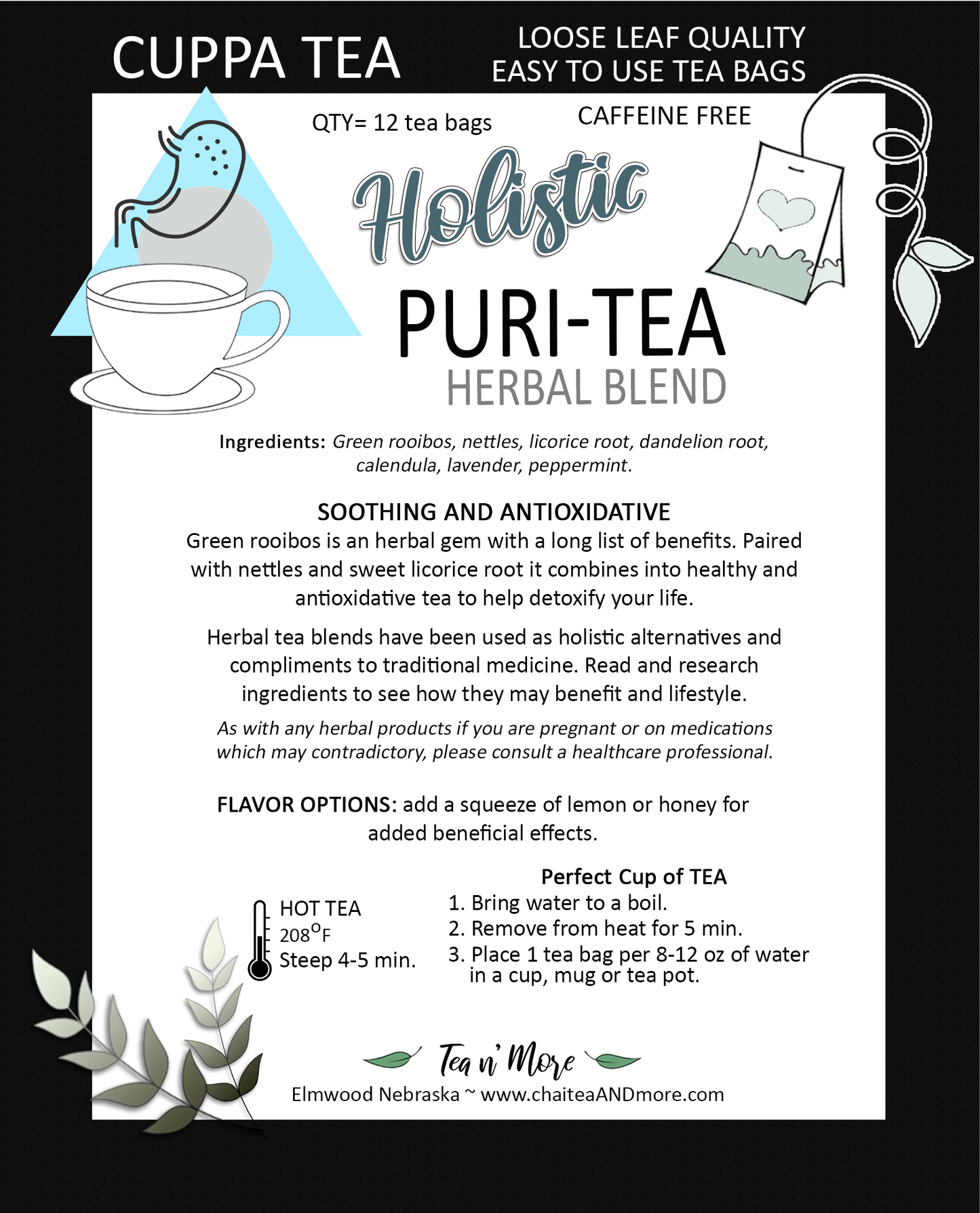 Holistic Puri-TEA CUPPA Tea